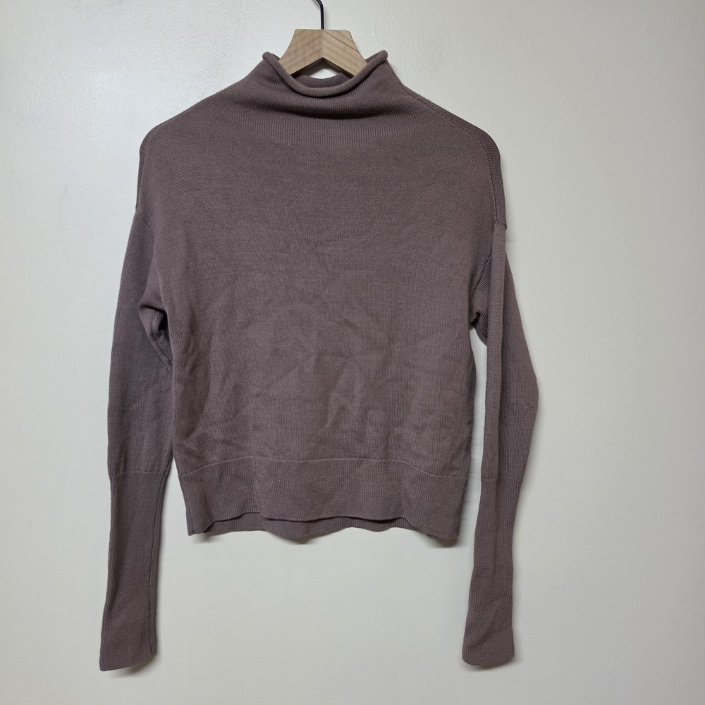 Wilfred Aritzia Cyprie Merino Wool Mockneck Sweater Women's XS Mauve
